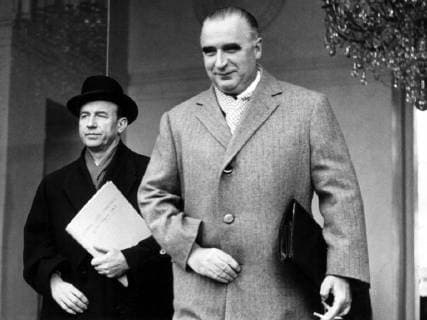 Raymond Marcellin and Georges Pompidou. 8 December 1965, Paris France Copyright: Topfoto  !ACHTUNG AUFNAHMEDATUM GESCHÄTZT! UnitedArchives1329050