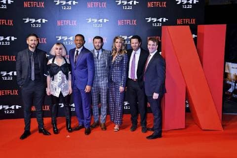 David Ayer Noomi Rapace Will Smith Joel Edgerton Dawn Olivieri and guests at the premiere of the Netflix movie bright in Roppongi Hills Tokyo 19 12 2017 Foto:xK.xNarax xFuturexImage