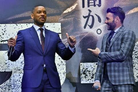 Will Smith and Joel Edgerton at the premiere of the Netflix movie bright in Roppongi Hills Tokyo 19 12 2017 Foto:xK.xNarax xFuturexImage