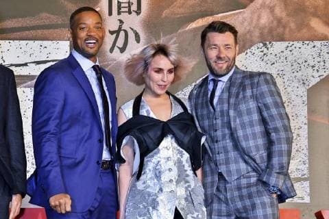 Will Smith Noomi Rapace and Joel Edgerton at the premiere of the Netflix movie bright in Roppongi Hills Tokyo 19 12 2017 Foto:xK.xNarax xFuturexImage