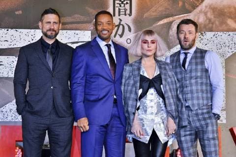 David Ayer Will Smith Noomi Rapace and Joel Edgerton at the premiere of the Netflix movie bright in Roppongi Hills Tokyo 19 12 2017 Foto:xK.xNarax xFuturexImage