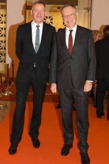 Hannover 19 12 2017 HCC awarding Leibniz ring on Hans Georg Näder Chief of the medical and prosthetic manufacturer Otto Bock from Duderstadt district of Göttingen Lutz marble Stephan Weil
