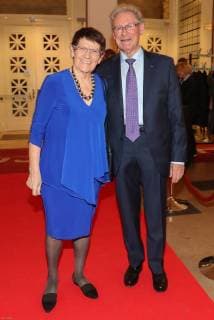 Hannover 19 12 2017 HCC awarding Leibniz ring on Hans Georg Näder Chief of the medical and prosthetic manufacturer Otto Bock from Duderstadt district of Göttingen Dr Rita Süssmuth with husband Hans