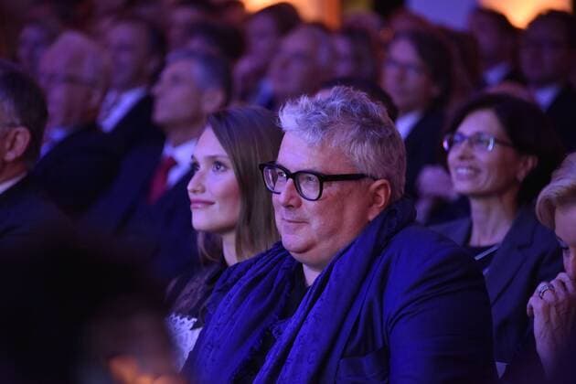 Leibniz-Ring-Verleihung in Hannover 19.12.17, Hannover , - Verleihung Leibnizring Kuppelsaal und Leibnizsaal An OTTO BOCK CHEF Hans Georg Näder mit Verlobter Nathalie -
