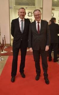 Leibniz-Ring-Verleihung in Hannover 19.12.17, Hannover , Â - Verleihung Leibnizring Kuppelsaal und Leibnizsaal NDR Chef Lutz Marmor und MP Stephan Weil -