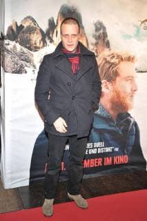 August Diehl arriving for the premiere three peaks in Kino international in Berlin on 20 12 2017