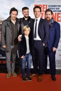 Andreas Pichler Jan Zabeil Arian Montgomery Alexander Fehling and Benny Drechsel at the premiere of the movie three peaks three peaks in the international cinema Berlin 20 12 2017 Foto:xN.xKubelkax xFuturexImage