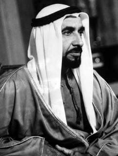 Sheikh Zayed II bin sultan al Nahayan , ruler of Abu Dhabi , the largest of the Trucial States , and the richest nation in the world . 28 October 1969, United Kingdom England Copyright: Topfoto  !ACHTUNG AUFNAHMEDATUM GESCHÄTZT! UnitedArchives1363757
