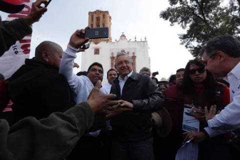 December 22, 2017 - EUM20171222POL12.JPG.ZIMAPÃN, Hgo. PoliticsPolitica-Morena.- El precandidato a la Presidencia de Mexico por Morena, Andres Manuel Lopez Obrador, visita el municipio para realizar un acto proselitista, 22 de diciembre de 2017. Foto: Agencia EL UNIVERSALLuis CortesJMA  - ZUMAu78_ 20171222_zaf_u78_070 Copyright: xElxUniversalx