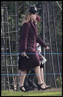 . 24 12 2017. Sandringham , United Kingdom. Princess Beatrice arriving for a church service at Sandringham in Norfolk, United Kingdom.  xStephenxLockx xi-Imagesx IIM-16654-0020