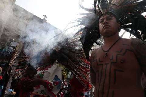 December 29, 2017 - EUM20171229NAC09.JPG.CIUDAD DE MEXICO SocietySociedad-CDMX.- Convencion de Pueblos y Barrios Originarios de la Ciudad de Mexico, 29 de diciembre de 2017, en la que efectuan un posicionamiento sobre la autonomia, autodeterminacion, cultura, tradiciones, territorio y otros derechos colectivos amparados por la Declaracion de los Derechos Humanos de los Pueblos Indigenas de la ONU. Foto: Agencia EL UNIVERSALJuan Carlos ReyesJMA  - ZUMAu78_ 20171229_zaf_u78_019 Copyright: xElxUniversalx