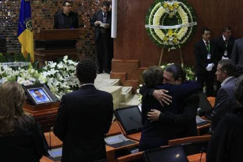 December 29, 2017 - EUM20171229NAC16.JPG.GUADALAJARA, Jal. ViolenceViolencia-Jalisco.- Homenaje de cuerpo presente del diputado perredista local, Jorge Alberto Galindo Plazola, 29 de diciembre de 2017, Congreso del estado, quien fue asesinado en su residencia del municipio de Tomatlan del dia de ayer. Foto: Agencia EL UNIVERSALJMA  - ZUMAu78_ 20171229_zaf_u78_025 Copyright: xElxUniversalx