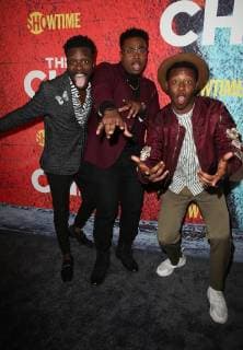 LOS ANGELES, CA - January 3: Bernard David Jones, Marcel Spears, Brandon Michael Hall, at Premiere Of Showtime s The Chi at The Downtown Independent in Los Angeles, California on January 3, 2018. Copyright: xFayexSadoux