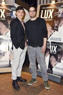 Rogowski and Daniel Wild, at the premiere of the movie, Franz Lux Warrior of light in the Filmtheater am Friedrichshain Berlin 04 01 2018 Foto:xN.xKubelkax xFuturexImage