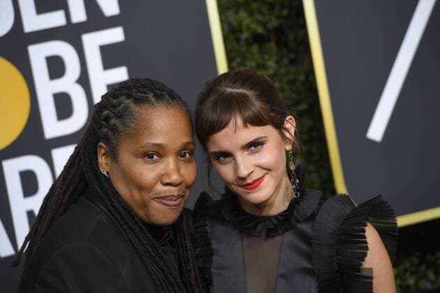 Themen der Woche Bilder des Tages January 7, 2018 - Los Angeles, California, U.S. - MARAI LARASI ACTIVIST AND EMMA WATSON during red carpet arrivals for the 75th Annual Golden Globe Awards, at The Beverly Hilton Hotel. Los Angeles U.S. - ZUMAz03_ 20180107_zbp_z03_119 Copyright: xKevinxSullivanx