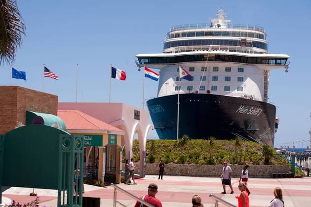 Cruise ship my ship 3 mean the cruise ship 3 out of tui cruises in the port of Philipsburg, St Maarten s St Maarten is one of the largest ports for cruise ships in the Caribbean Caribbean Philipsburg St Maarten s St Maarten