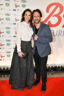 Katrin Wrobel and Falk Willy Wild at the ceremony by B Z cultural Prize on 9 01 2018 in Berlin B Z Kulturpreis 2018 in Berlin