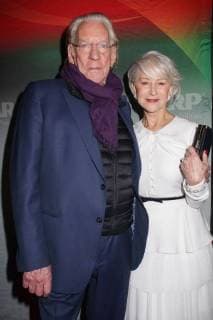 Donald Sutherland and Helen Mirren both actors at the leisure seeker movie premiere on 9 01 2018 in Los Angeles the Leisure Seeker movie premiere in Los Angeles 2018