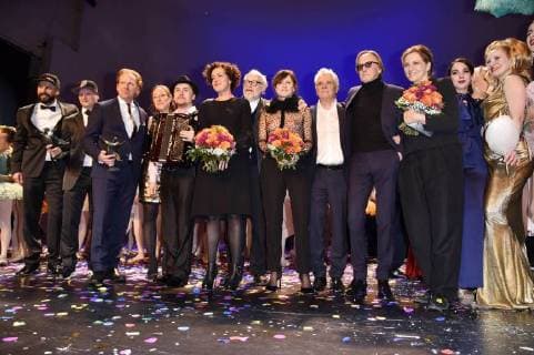 Flying steps Daniel hope Maria Schrader Jürgen of Flimm Sophie ROIs Henry Hall Marius Müller Westernhagen and Martina Gedeck at the 27 B Z Kulturpreis 2018 in the Volksbühne Berlin 09 01 2018 Foto:xN.xKubelkax xFuturexImage