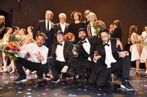 Daniel Hope Henry Hall Maria Schrader Marius Müller Westernhagen Donna Leon and the flying steps at the 27 B Z Kulturpreis 2018 in the Volksbühne Berlin 09 01 2018 Foto:xN.xKubelkax xFuturexImage