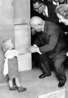 SOVIET PRIME MINISTER NIKITA KHRUSHCHEV WITH A CHILD DURING DENMARK VISIT IN COPENHAGEN ; 18 JUNE 1964, Copyright: Topfoto  UnitedArchivesIPU479074