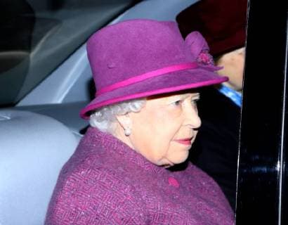 HM Queen Elizabeth II attending the St. Mary Magdalene Church Sunday morning service, in Sandringham, Norfolk, on January 14, 2018 