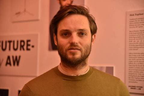 The Dutch designer Rick Tegelaar young designer of the year 2018 posing on 14 01 2018 in Cologne at the ceremony of A W designer of the year Prize 2018
