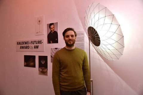 The Dutch designer Rick Tegelaar young designer of the year 2018 posing on 14 01 2018 in Cologne at the ceremony of A W designer of the year Prize 2018