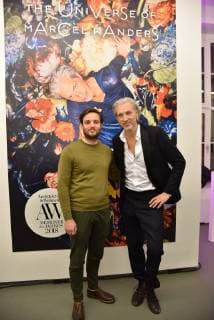 The Dutch designer Rick Tegelaar young designer of the year 2018 l r and the Dutch designer Marcel Wanders is designer of the year 2018 posing on 14 01 2018 in Cologne at the ceremony of A W designer of the year Prize 2018