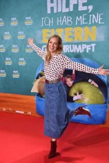 Presenter Angela Finger heirs posing on 14 01 2018 in Cologne at the premiere of the movie help I my parents shrunk 01 in German cinemas coming on 18