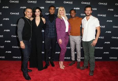 PASADENA, CA - JANUARY 14: Katrina Law, Ryan Kwanten, Elisabeth Rohm, Joseph Julian Soria, Cory Hardrict, Arlen Escarpeta, at Photo Call For Crackle s The Oath at The Langham Huntington in Pasadena, California on January 14, 2018. Copyright: xFayexSadoux