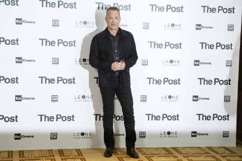 Foto IPP Andrea Oldani Milano, 15 01 2018 Photcall del Film The Post Nella foto, Tom Hanks, attore italyphotopress world copyright  0