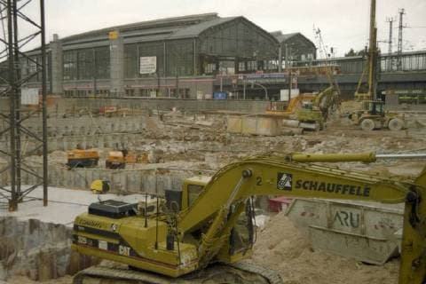 Baustelle an der Georgenstrasse am Berliner S-Bahnhof Friedrichstrasse snapshot-photography W.Kölbel *** Construction site on George Street at the Berlin S station Friedrichstraße snapshot photography W Kaiser