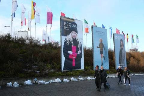 16 01 2018 Berlin Germany GER Messegelände am Funkturm fair PANORAMA Berlin Int l fashion fair exhibition entrance South