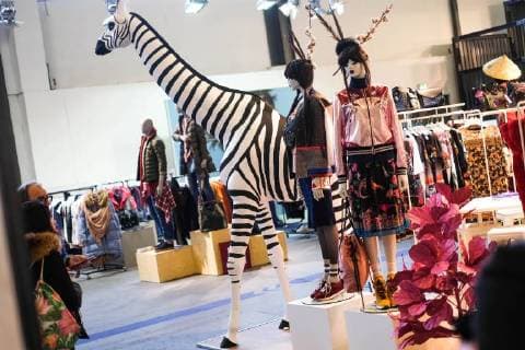PANORAMIC fashion fair 2018 that PANORAMA in the January 2018 is fashion fair under the motto shaping identities and luring back with a varied design of exhibition halls 1 9 on the fairgrounds at the radio tower in Berlin In the photo booth Desigual Berlin Berlin DEU
