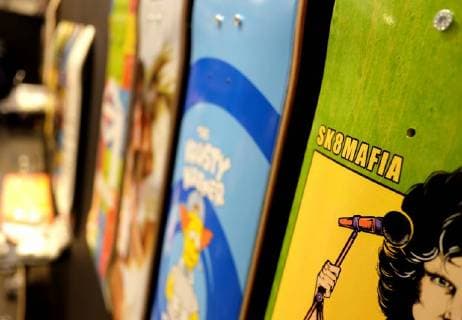 Berlin 16 JAN 2018 SK8MAFIA decks on the BRIGHT tradeshow skate and streetwear Arena Berlin Treptow BRIGHT XXVI EUROPE S LEADING TRADE SHOW FOR STREET AND URBAN WEAR SKATEBOARDING AND Board sports Berlin fashion week Copyright: Priller&MAUG PRM205568X