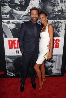 Themen der Woche LOS ANGELES, CA - JANUARY 17: Gerard Butler, Morgan Brown, at the premiere of Den Of Thieves at Regal Theaters at LA Live in Los Angeles, California on January 17, 2018. Copyright: xFayexSadoux