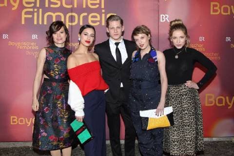 Lena Schoemann producer Jella hate Maximilian of the Groeben Gizem Emre Anna Lena Klenke of the Bavarian Film Prize 2018 in the Prinzrengententheater in Munich on 20 01 2018