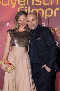 Thomas Darchinger with wife Katharina Schwarz Bavarian Film Prize 2018 in the Prinzrengententheater in Munich on 20 01 2018