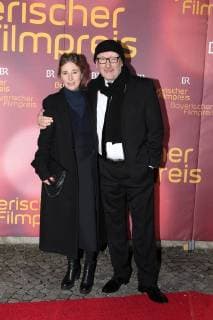 Rainer Bock with wife of the Bavarian Film Prize 2018 in the Prinzrengententheater in Munich on 20 01 2018