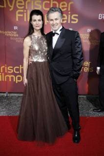 Nicola Tiggeler with husband Timothy Peach at the ceremony of the Bavarian film awards 2017 in the Prinzregententheater Munich 19 39 01 2018 Foto:xS.xGabschx xFuturexImage