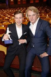 David Kross and Detlev Buck at the ceremony of the Bavarian film awards 2017 in the Prinzregententheater Munich 19 39 01 2018 Foto:xS.xGabschx xFuturexImage