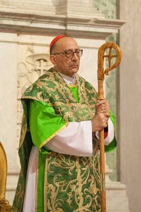 NO FRANCE - NO SWITZERLAND: January 21, 2018 : Card. Juan Jose Omella Omella, celebrates the Mass for his taking possession of the title of Holy Cross in Jerusalem, in Rome.  Copyright: xÂ©MASSIMILIANOxMIGLIORATO CPPx x xCatholicxPressxPhotox