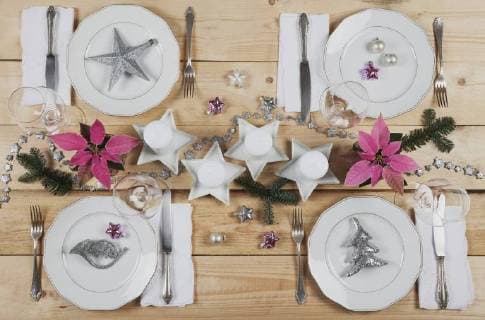 Festively decorated table for Christmas property released  GWF05385