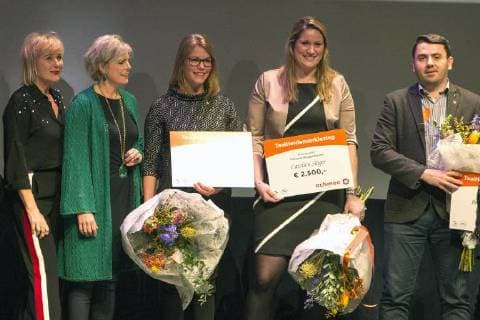 25-01-2018 Rotterdam Princess Laurentien with Paul de Leeuw and the winners of the TaalHeldenprijs at the International Film Festival in Rotterdam.  Copyright: xPPE WERFx