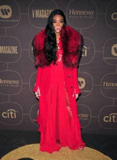 NEW YORK, NY - JANUARY 25: Winnie Harlow at the Warner Music Group Pre Grammy Celebration at The Grill The Pool in New York City on January 25, 2018. Copyright: xJohnxPalmerx
