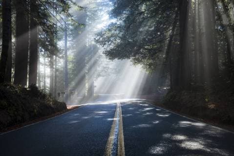 USA, California, Highway 1, sunbeams  STCF00385