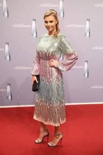Laura Wontorra upon arrival to the German television award ceremony on 26 01 2018 in Cologne Deutscher Fernsehpreis awarded 2018 in Cologne