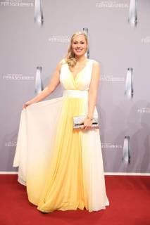 Ruth Moschner upon arrival to the German television award ceremony on 26 01 2018 in Cologne Deutscher Fernsehpreis awarded 2018 in Cologne