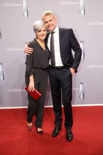 Birgit Schrowange and Frank Spothelfer upon arrival to the German television award ceremony on 26 01 2018 in Cologne Deutscher Fernsehpreis awarded 2018 in Cologne